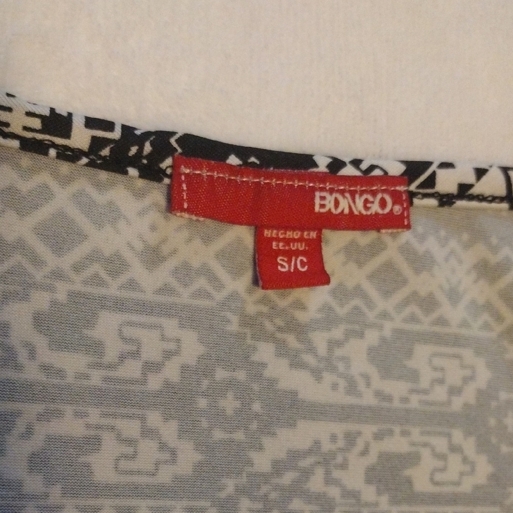 BONGO Geometric Black and White Midi Dress - Picture 2 of 8